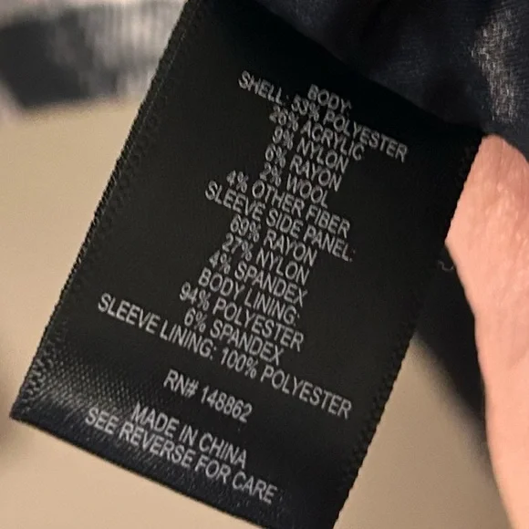 Torrid Black, White & Light Pink Coat - Picture 7 of 9